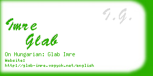 imre glab business card
